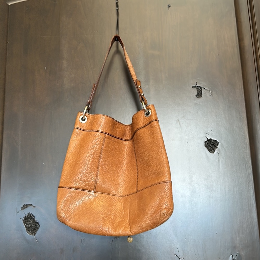 Fossil Brown Leather Bag 13” x 12” - Picture 6 of 11